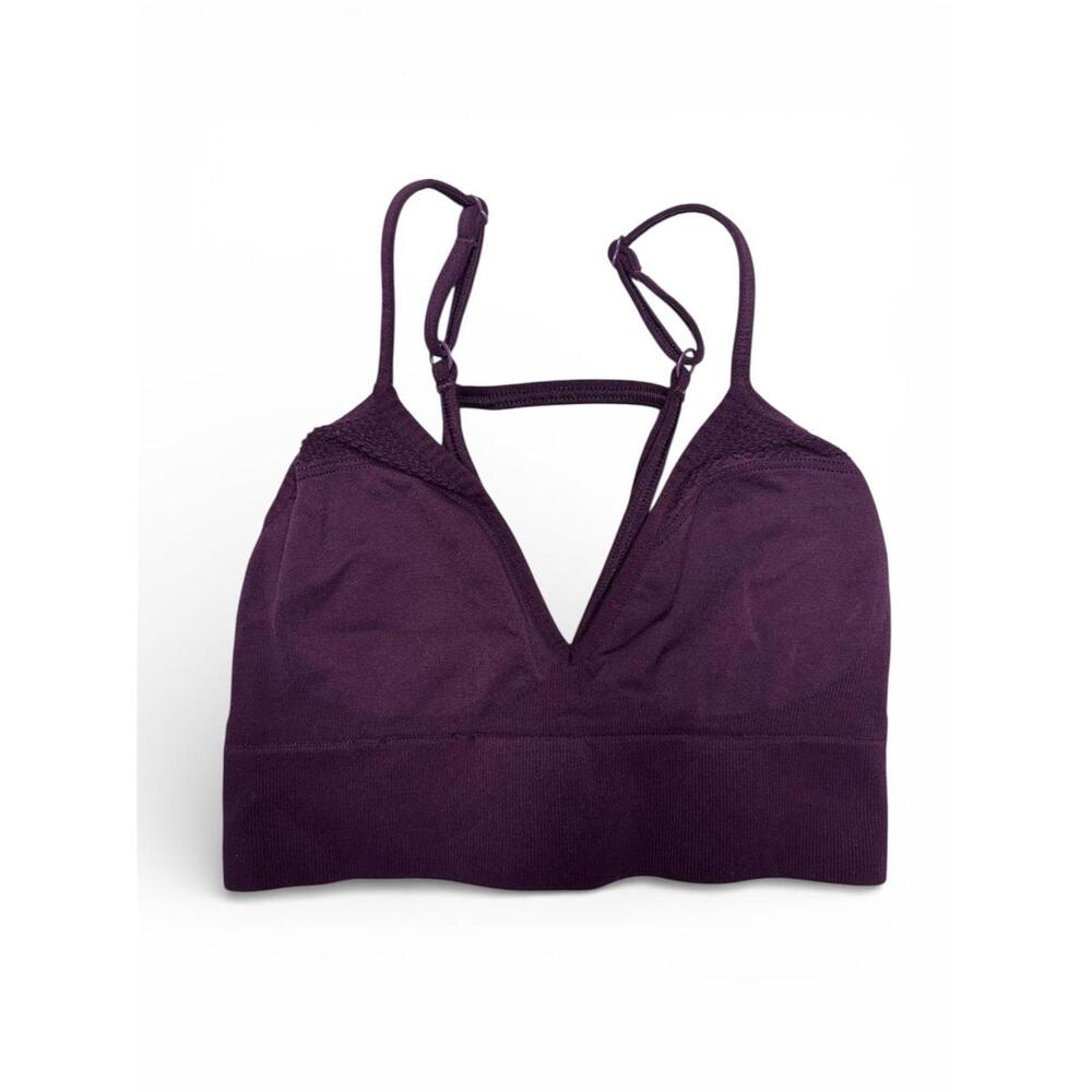 Victoria's Secret PINK Berry Plum Mesh Racerback Unpadded Sports Bra XS AA A B